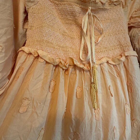 Farm Rio Brazilian 3D Pineapple Yellow Midi Dress - Picture 4 of 7